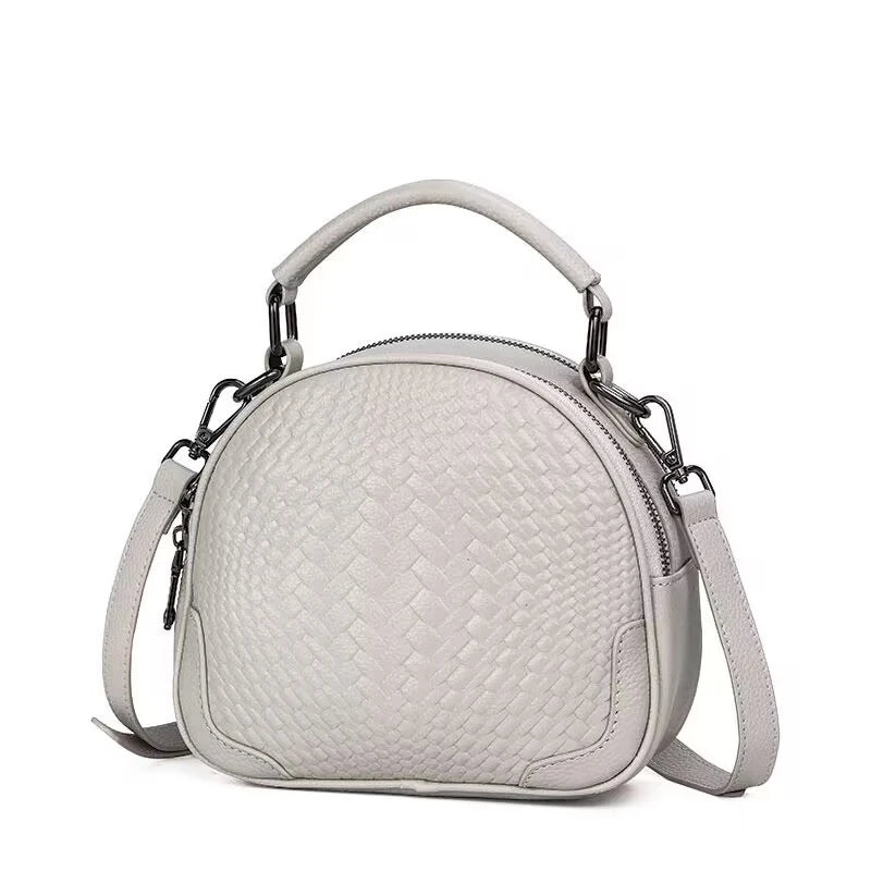 Lara | Chic Genuine Leather Round Crossbody Sling Handbag