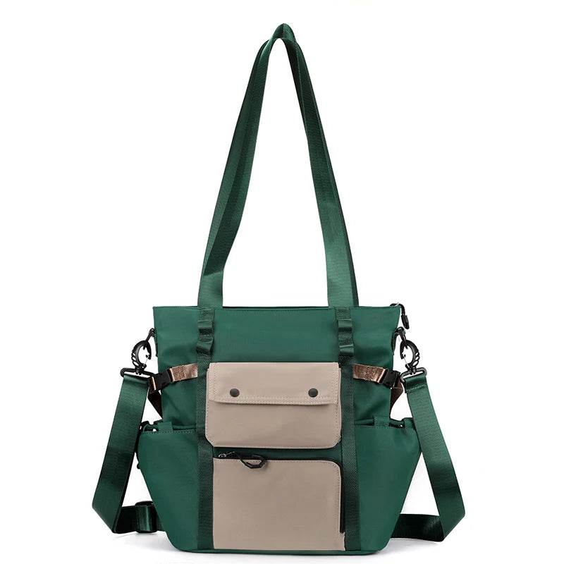 Lydia | Lightweight Canvas Multi-Pocket Crossbody Messenger Bag