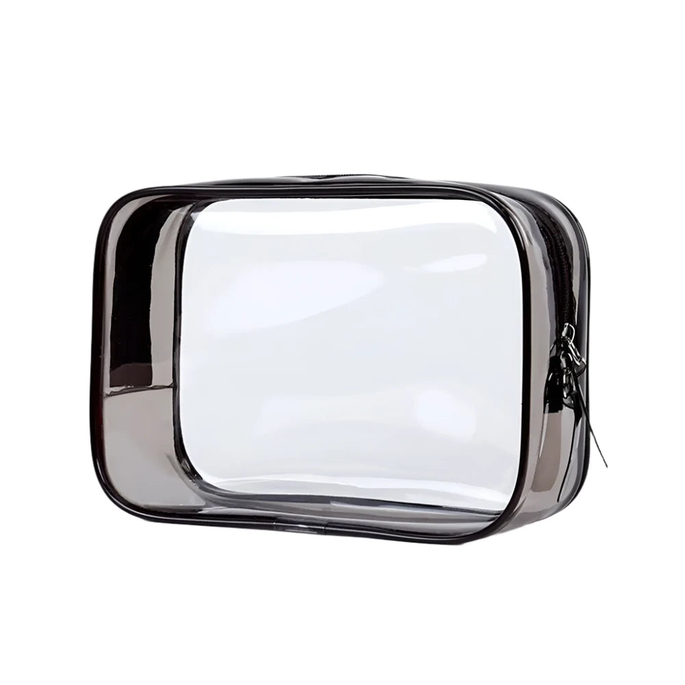 Sam | Clear Plastic Zippered Toiletry Makeup Cosmetic Carry Pouch Bag