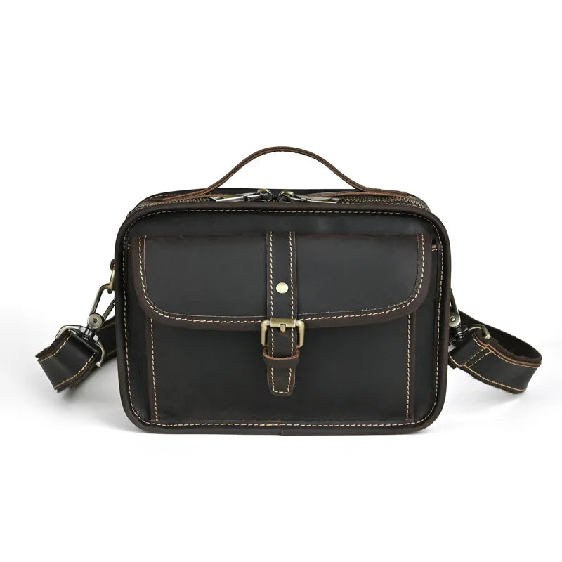 Henry | Retro Leather Small Crossbody Messenger Handbag