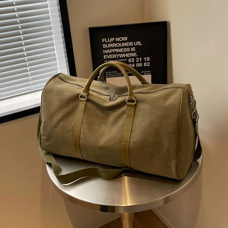 Charles | Vintage Canvas Weekender Travel Duffle Bag