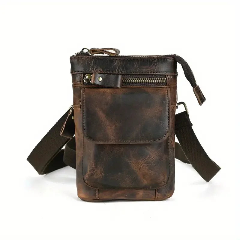 James | Retro Genuine Leather Small Crossbody Bag