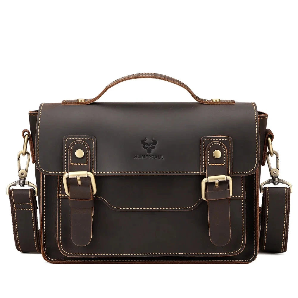 James | Vintage Crazy Horse Leather Crossbody Handbag