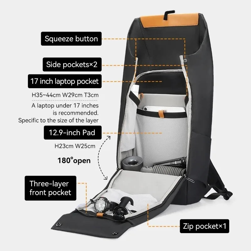 Mark | Expandable Men's Travel Hiking Rucksack Laptop Backpack