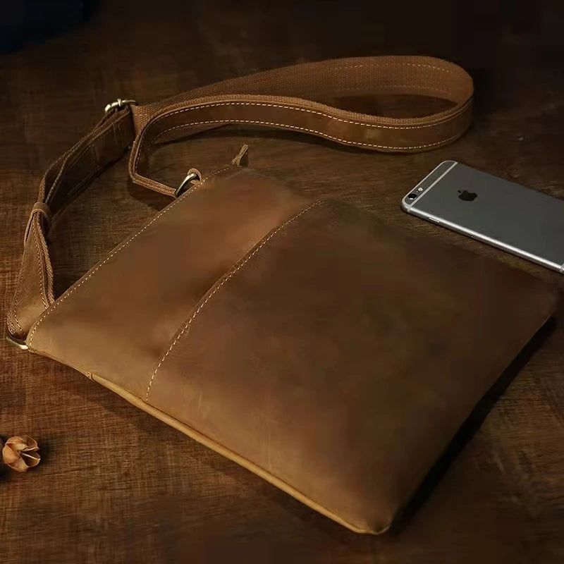 Liam | Vintage Leather Crossbody Sling Travel Bag