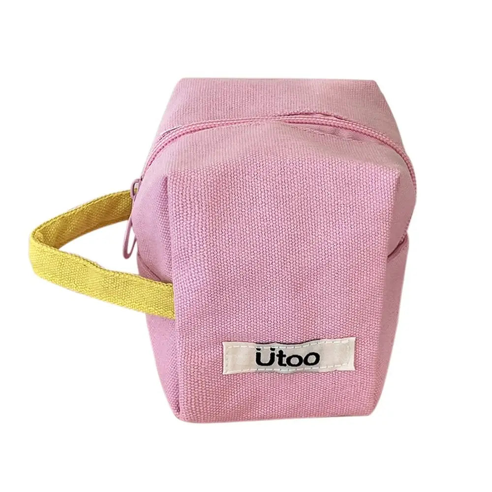 Lucy | Compact Canvas Cosmetic Makeup Toiletry Bag