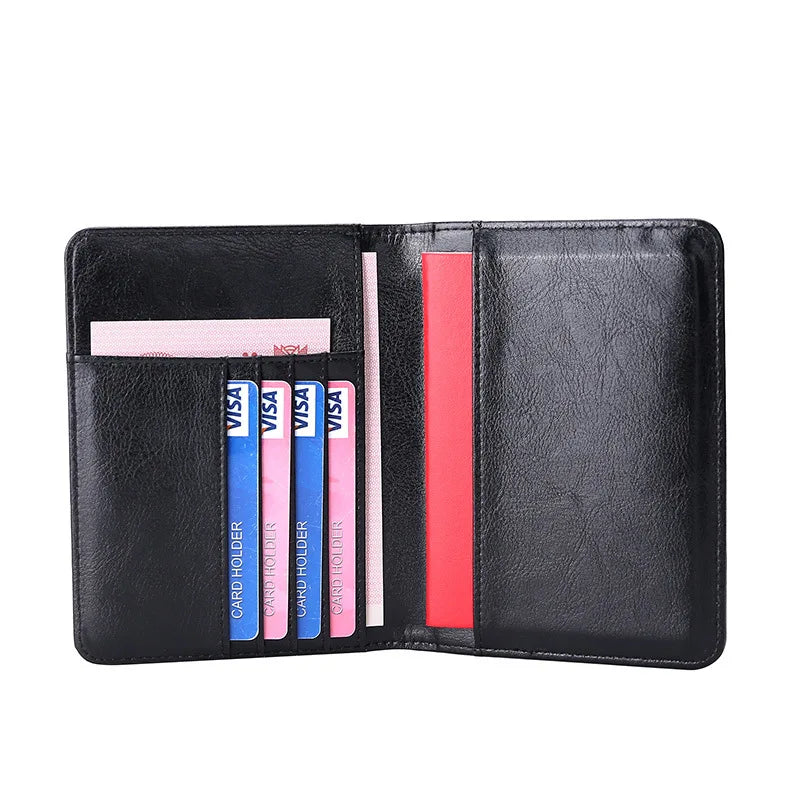 James | Genuine Cowhide Leather Travel Wallet Passport Holder