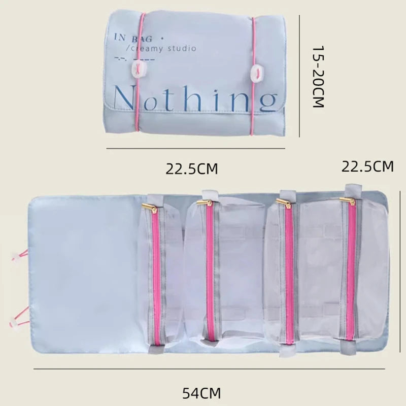 Aly | Women's Detachable Roll-Up Cosmetic Makeup Toiletry Bag