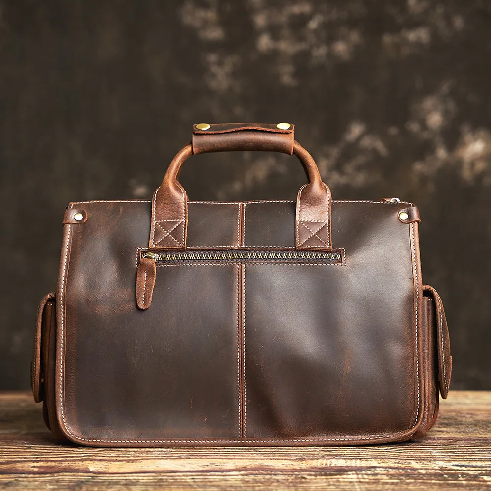 Jacob | Men's Genuine Leather Large Laptop Crossbody Messenger Bag