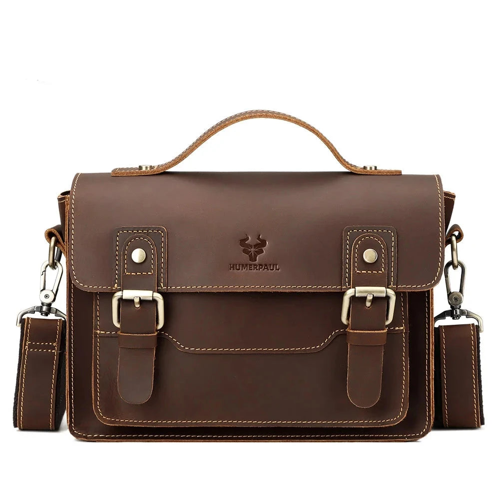 James | Vintage Crazy Horse Leather Crossbody Handbag