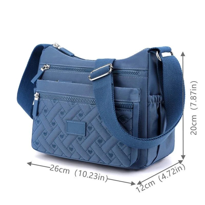 Mia | Women's Waterproof Nylon Multi-Pocket Crossbody Messenger Bag