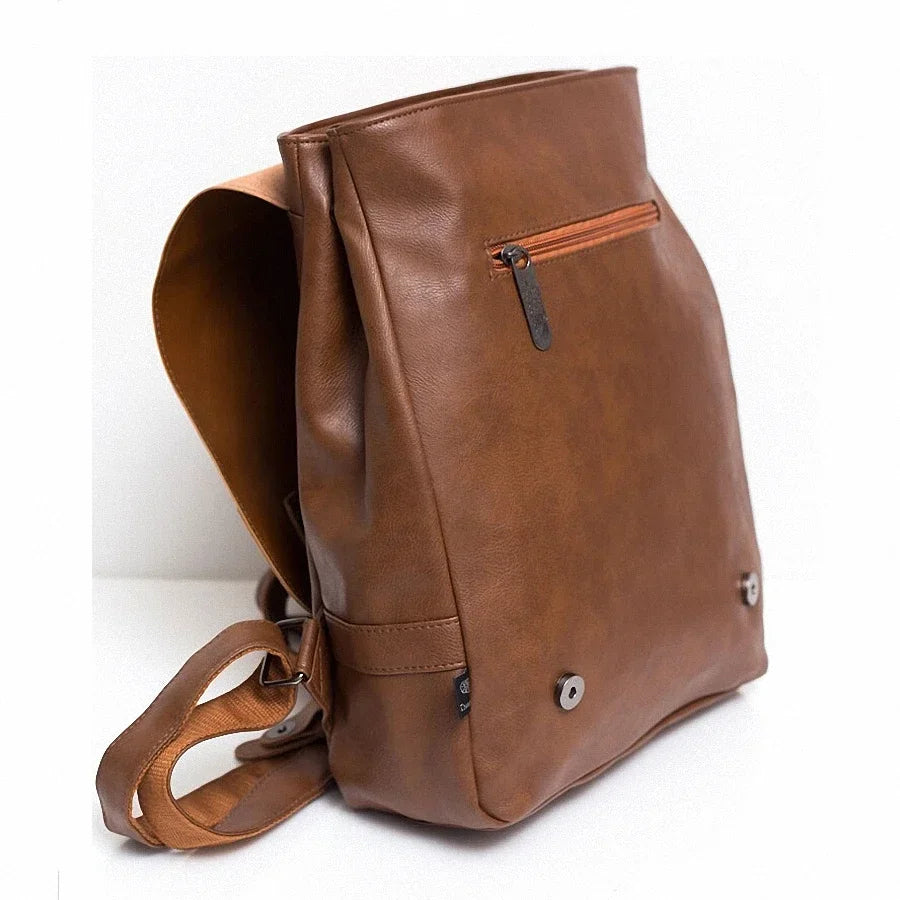 Chloe | Vegan Leather Dual Strap Large Travel Laptop Backpack