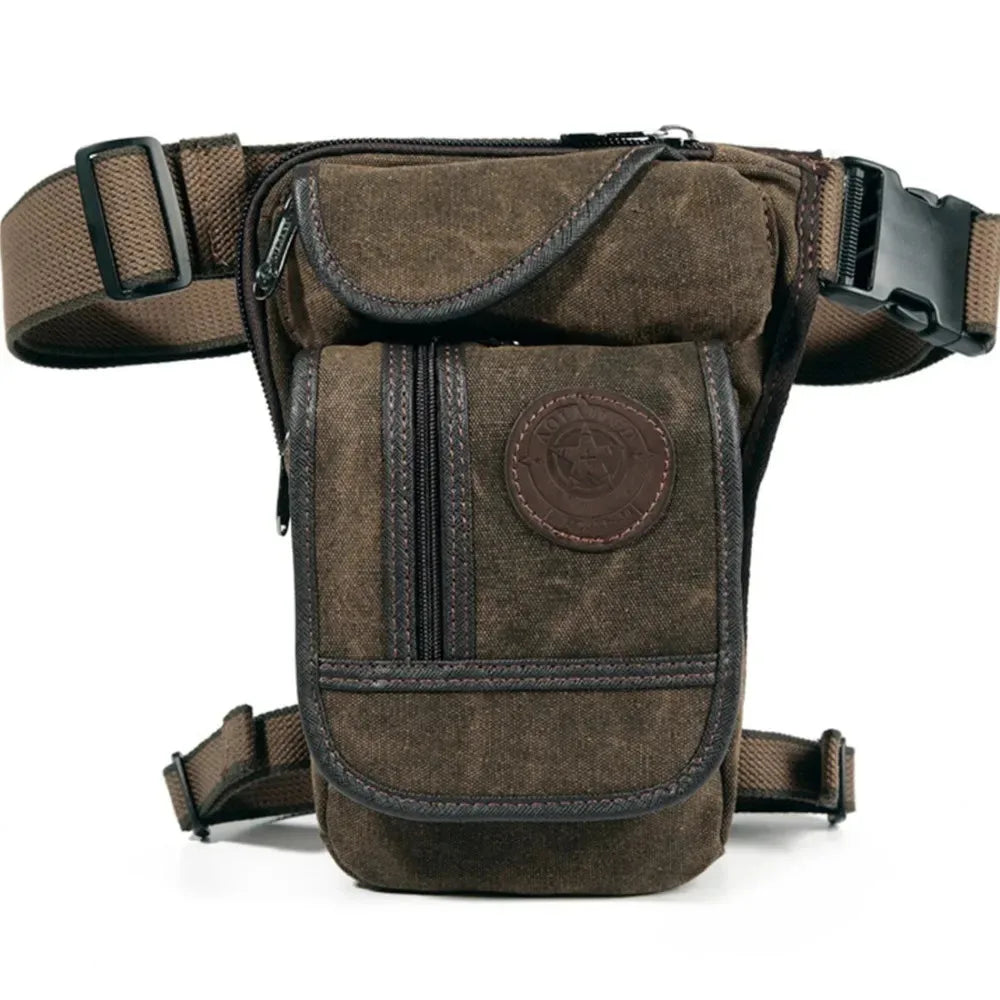 Sloane | Tactical Canvas Drop Leg Bum Bag with Multi-Pocket Design