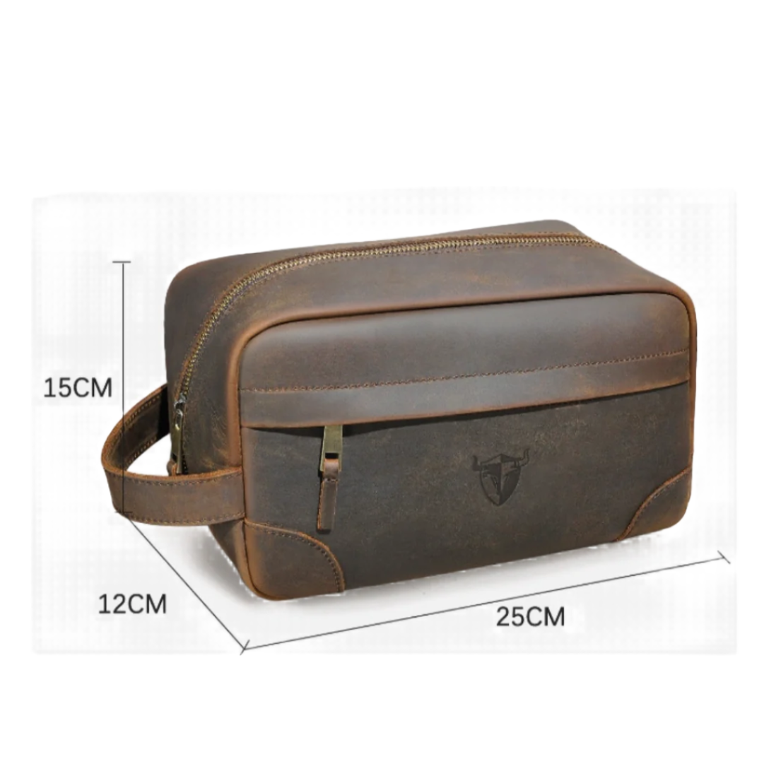 Marcus | Leather Cosmetic Makeup Toiletry Bag