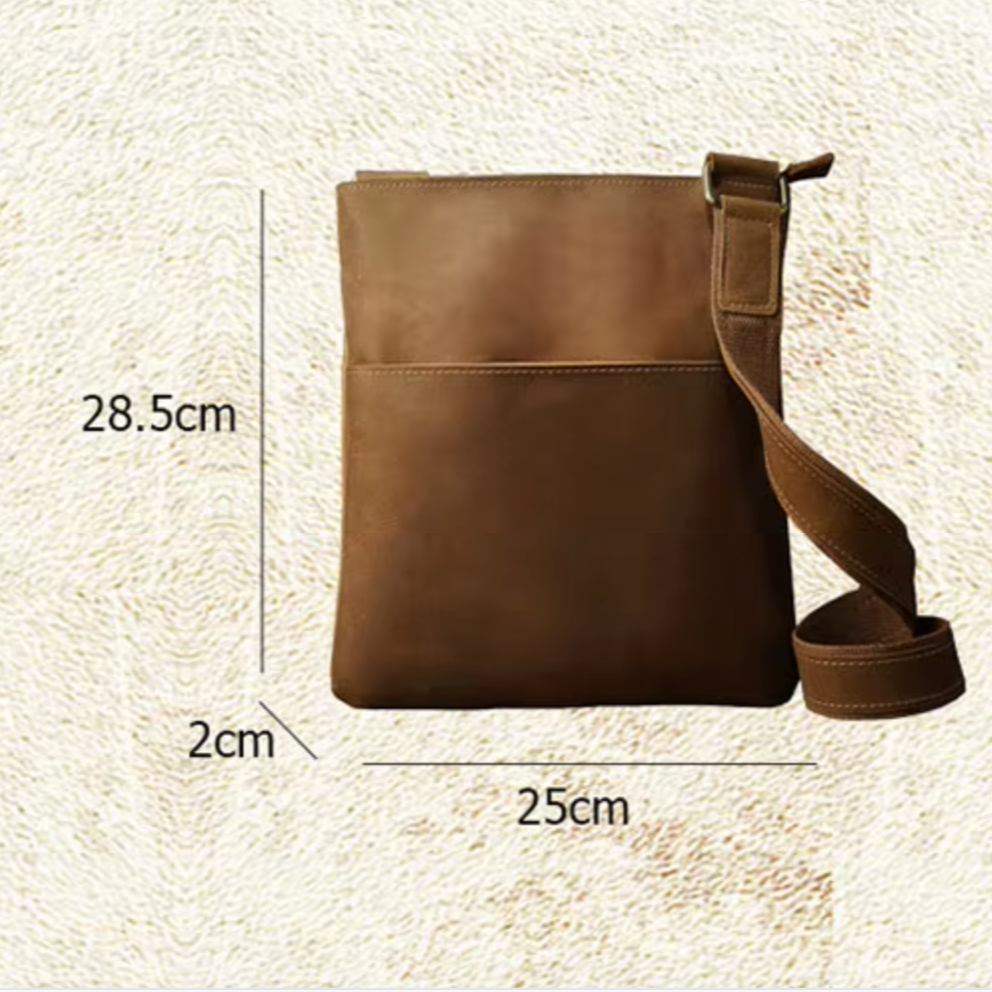 Liam | Vintage Leather Crossbody Sling Travel Bag