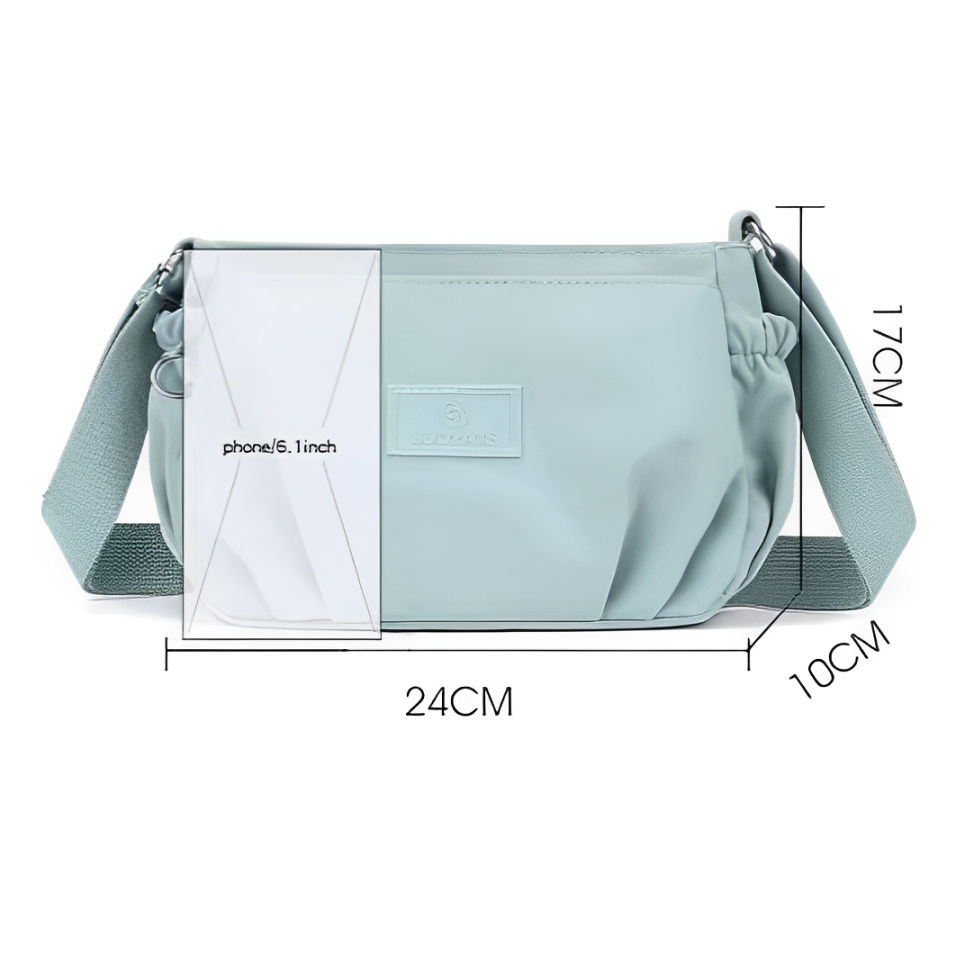 Ava | Nylon Multi-Pocket Crossbody Messenger Bag