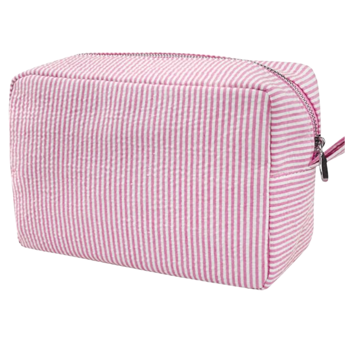 Savannah | Large Seersucker Travel Makeup Cosmetic Toiletry Bag