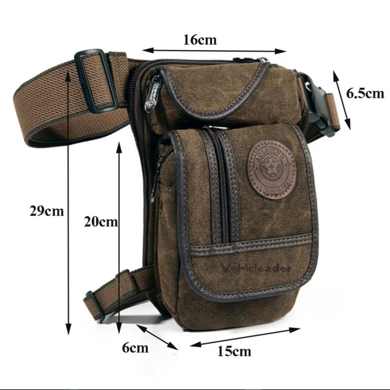 Sloane | Tactical Canvas Drop Leg Bum Bag with Multi-Pocket Design