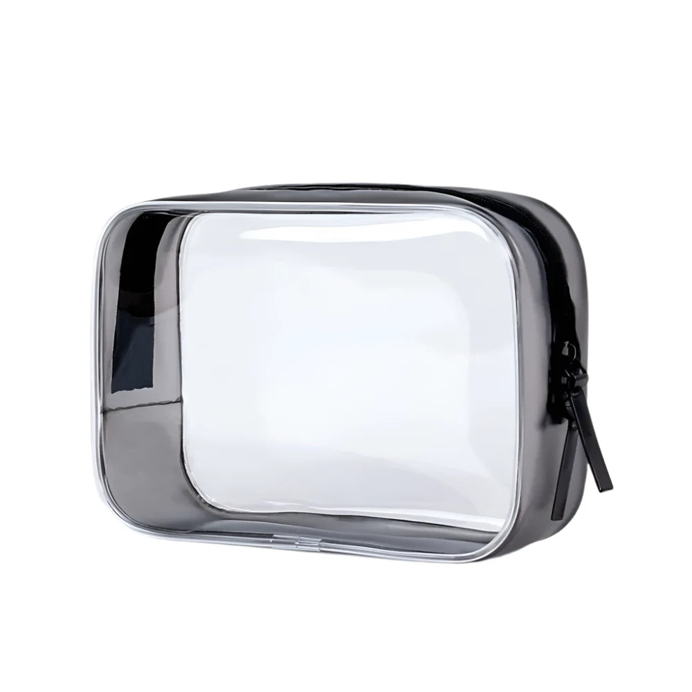 Sam | Clear Plastic Zippered Toiletry Makeup Cosmetic Carry Pouch Bag