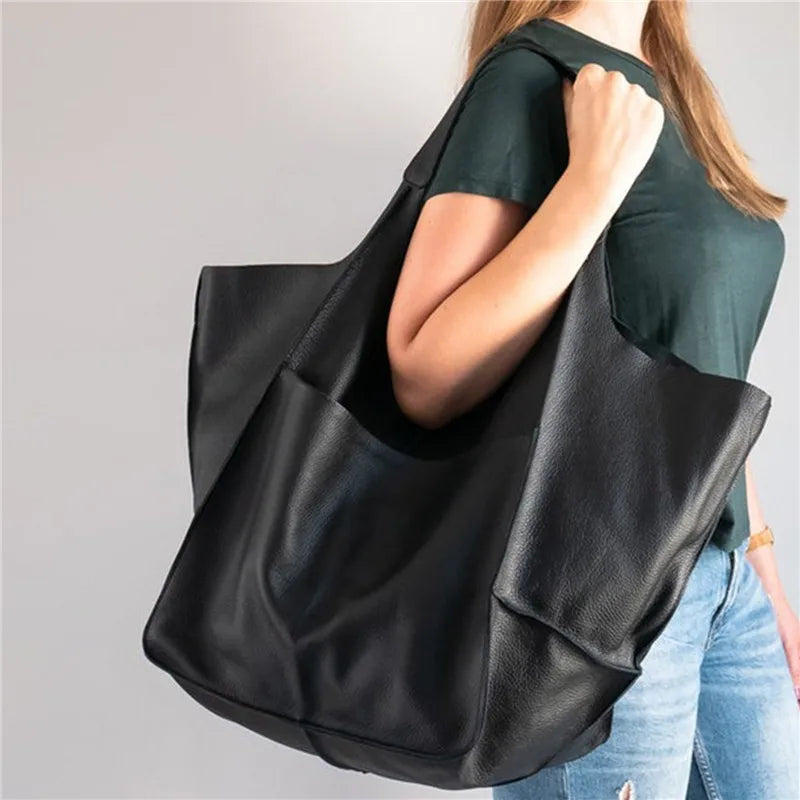 Emma | Women's Large Vegan Leather Tote Shoulder Bag