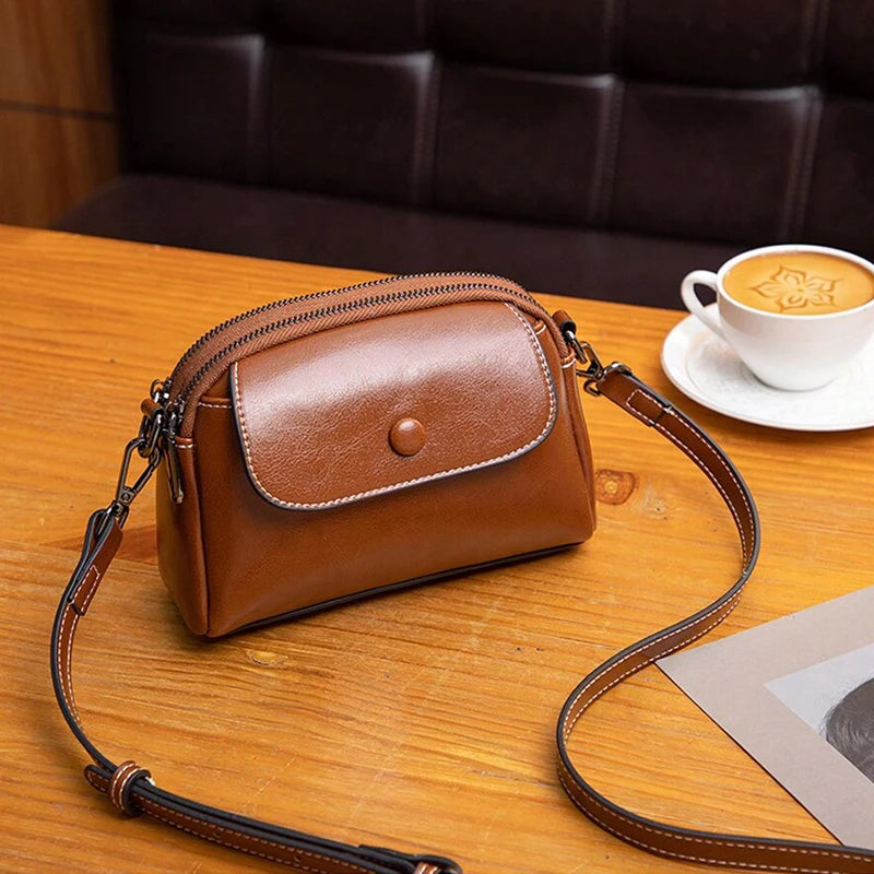 Emma | Simple Leather Crossbody Sling Bag