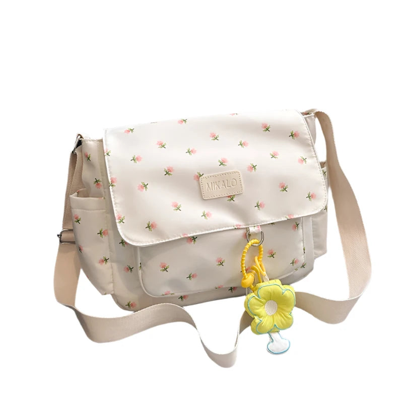 Mia | Women's Floral Canvas Crossbody Messenger Bag