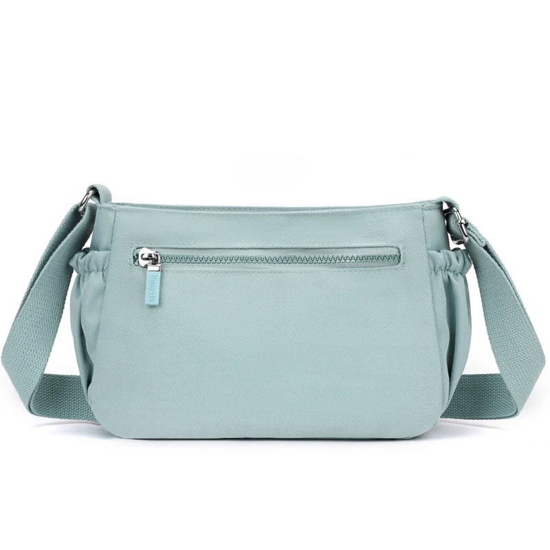 Ava | Nylon Multi-Pocket Crossbody Messenger Bag