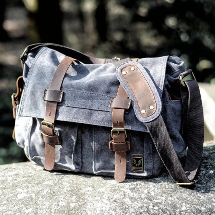 Logan | Rugged Canvas Men's Crossbody Messenger Bag