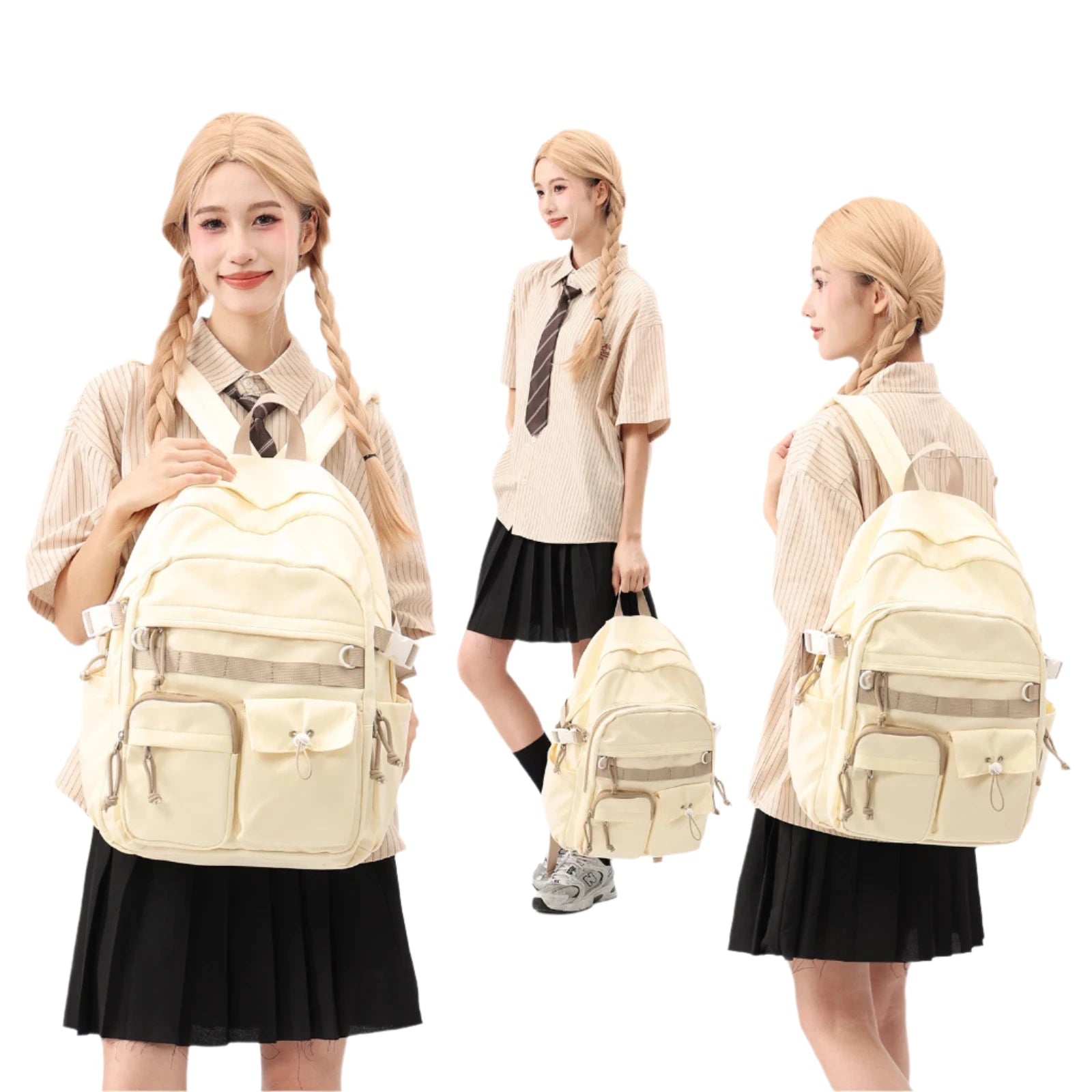 Ella | Women's Korean Style Large Capacity Casual Laptop Travel Backpack