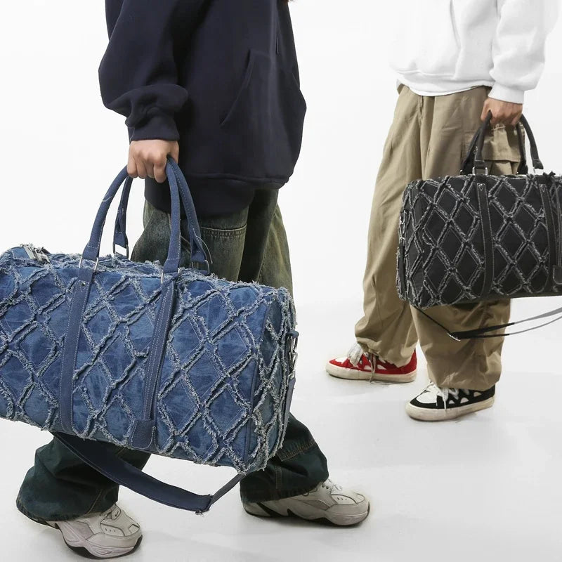 Riley | Casual Denim Travel Garment Duffle Bag