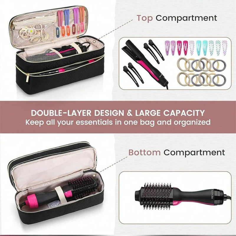 Shark | Double-Layer Hair Tool Cosmetic Makeup Organizer Bag