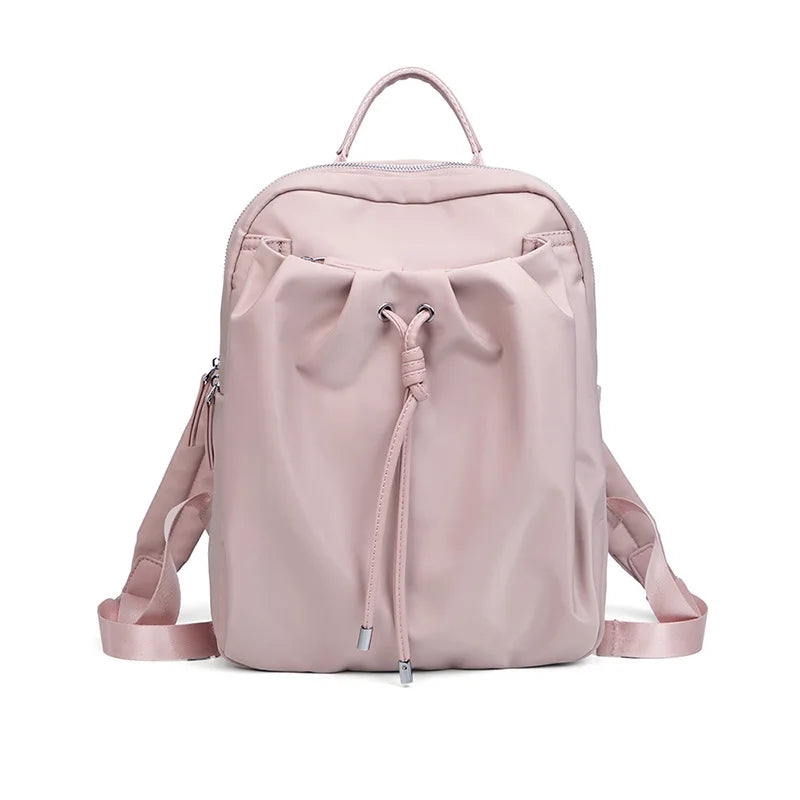 Chloe | Fashion Daypack with Pleated Drawstring Travel Laptop Backpack