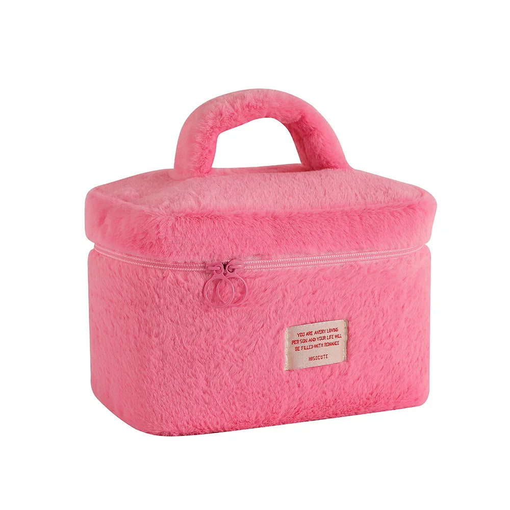 Audrey | Women's Large Capacity Plush Cosmetic Makeup Bag Organiser