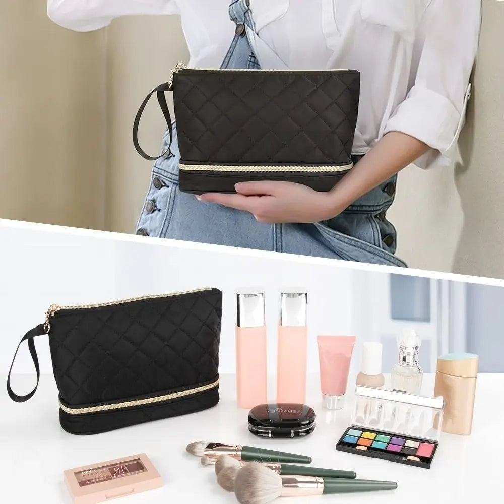 Emma | Double-Layer Cotton Cosmetic Makeup Bag