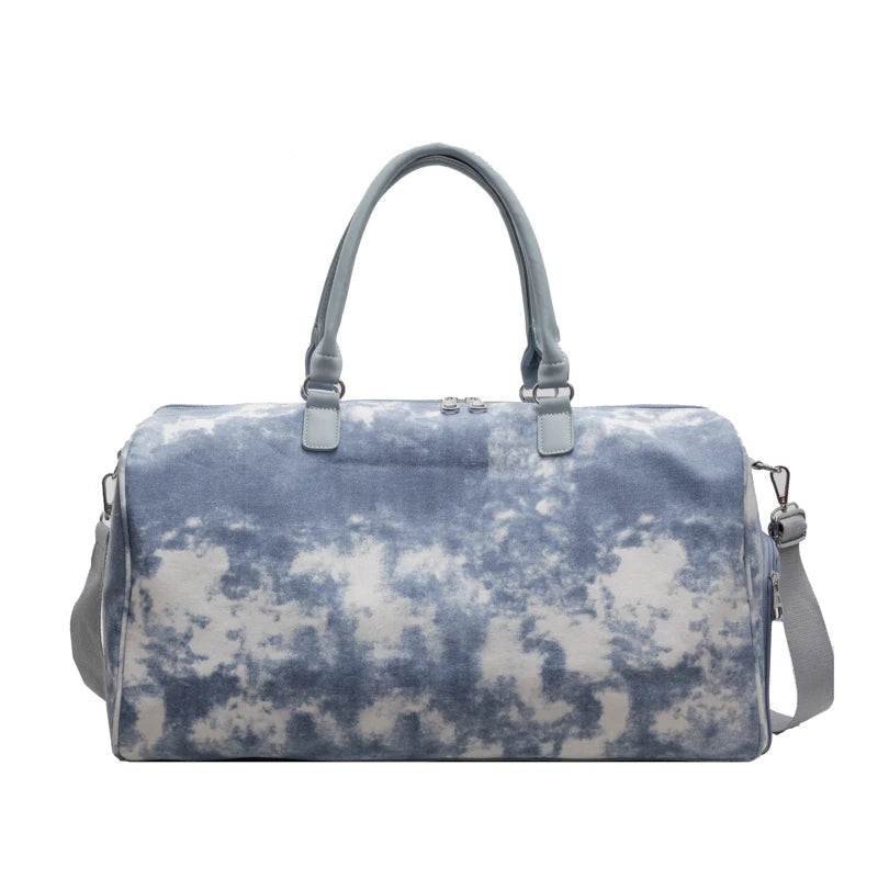 Bailey | Tie-Dye Polyester Travel Sports Garment Duffle Bag with Shoe Compartment