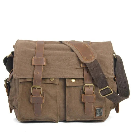 Logan | Rugged Canvas Men's Crossbody Messenger Bag