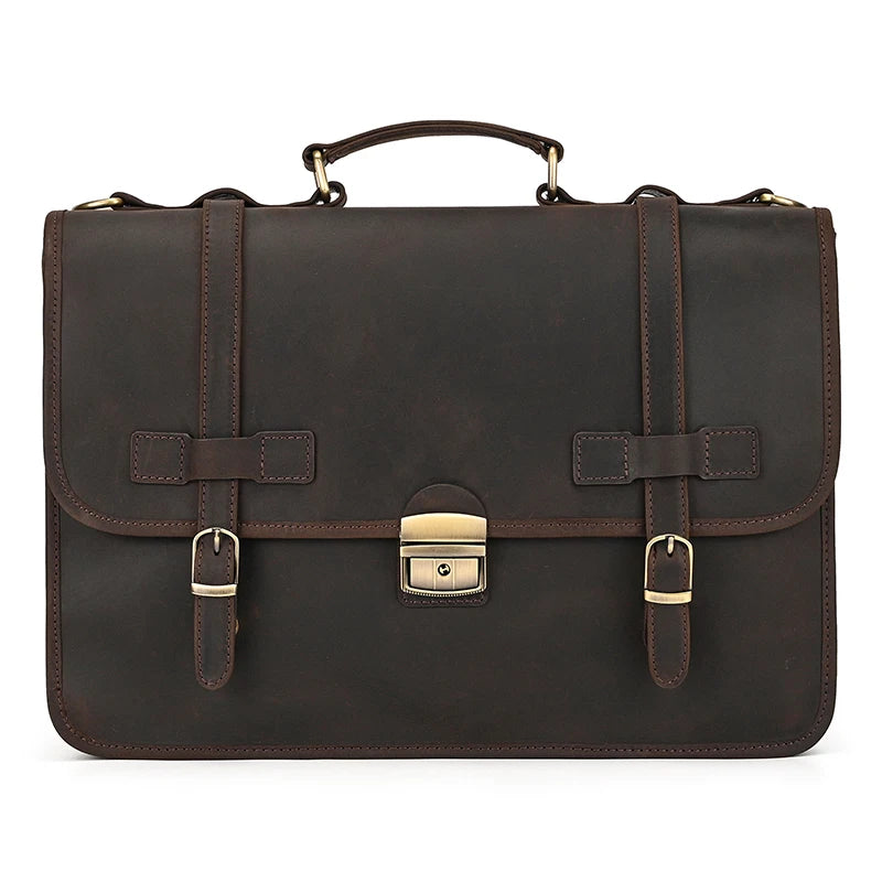 Henry | Men's Leather Crossbody Messenger Laptop Travel Bag