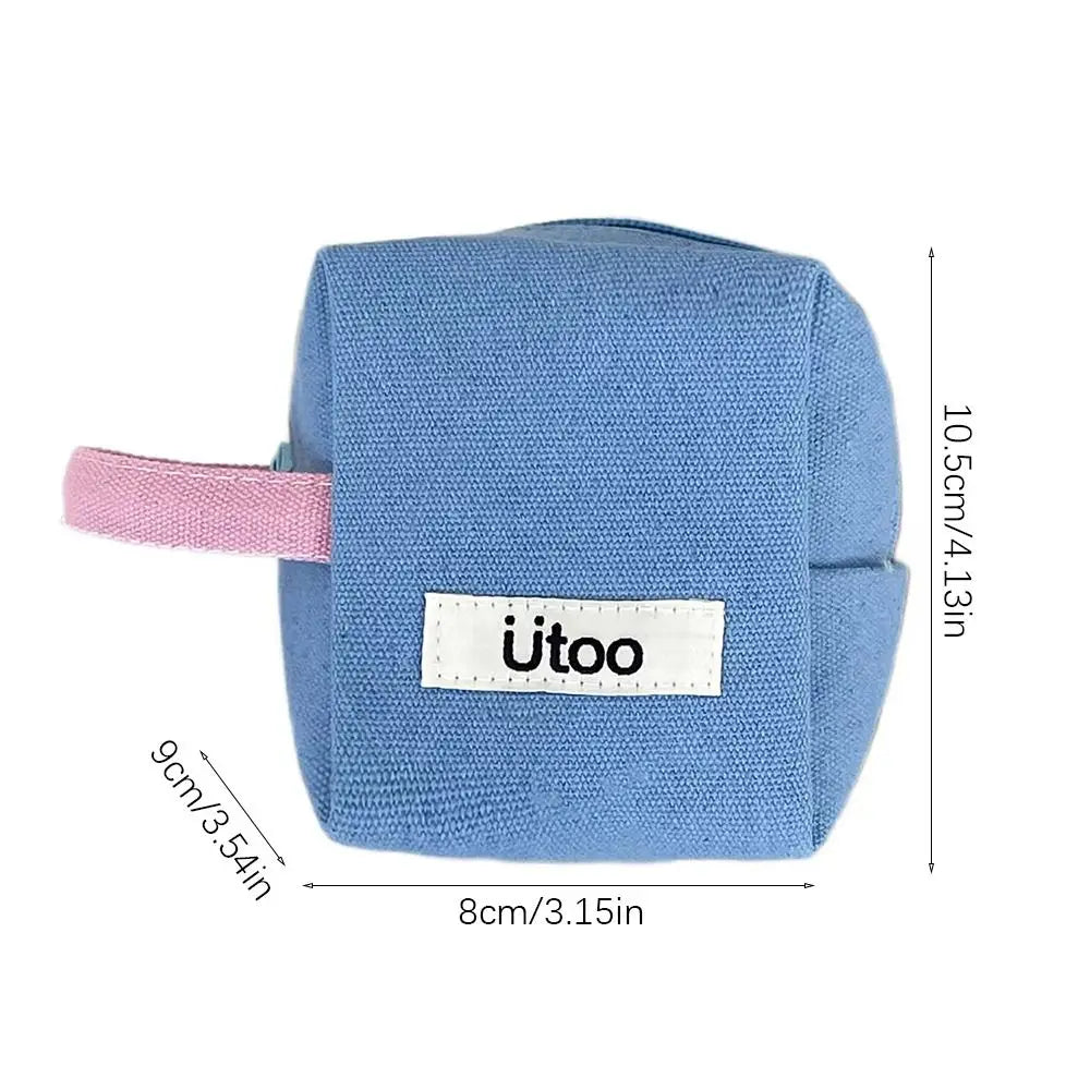 Lucy | Compact Canvas Cosmetic Makeup Toiletry Bag