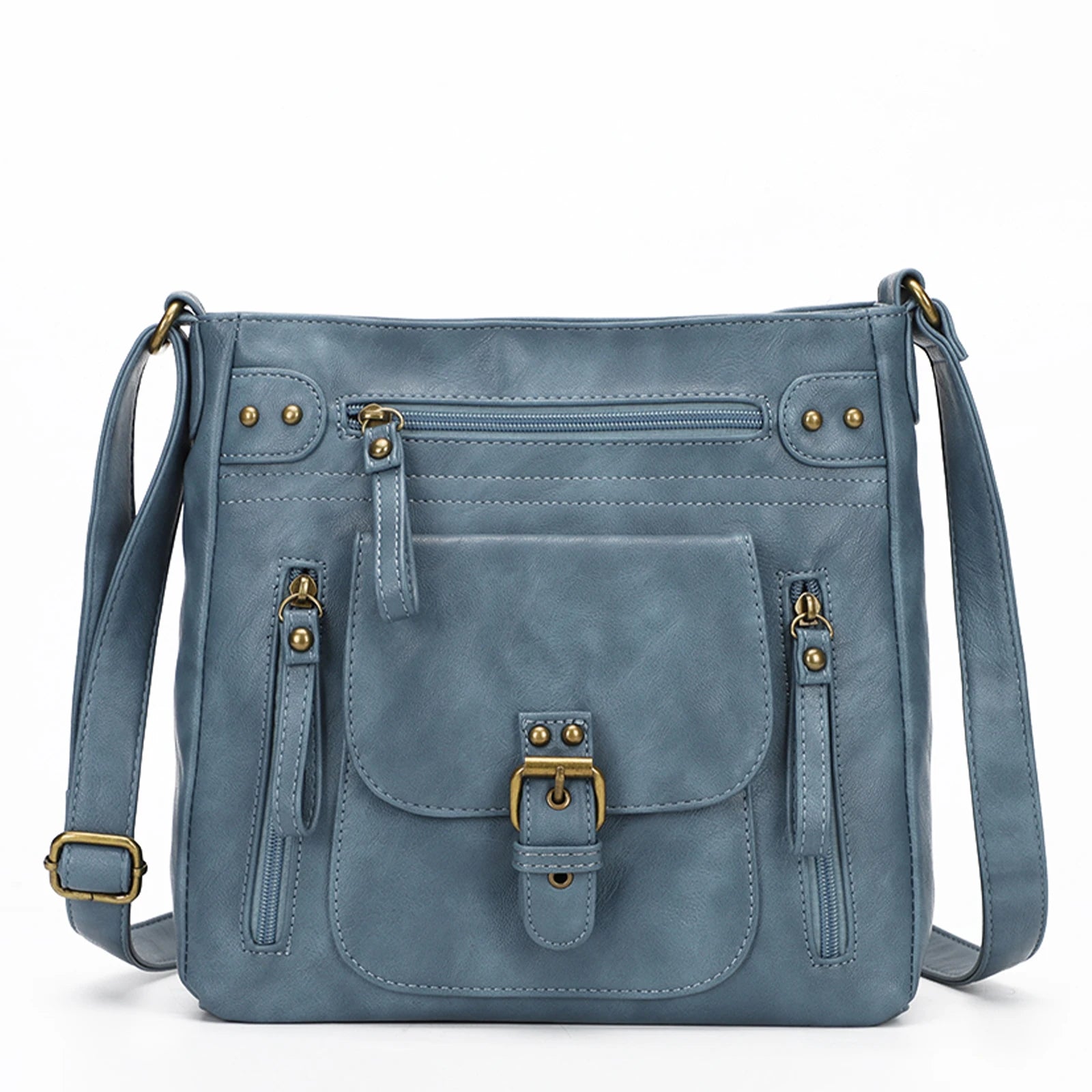 Sienna | Women's Multi-Pocket PU Leather Crossbody Messenger Bag