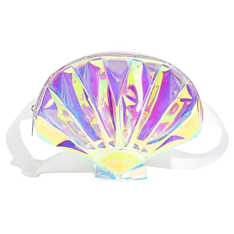 Georgia | Holographic Shell Shaped Crossbody Waist Bum Bag