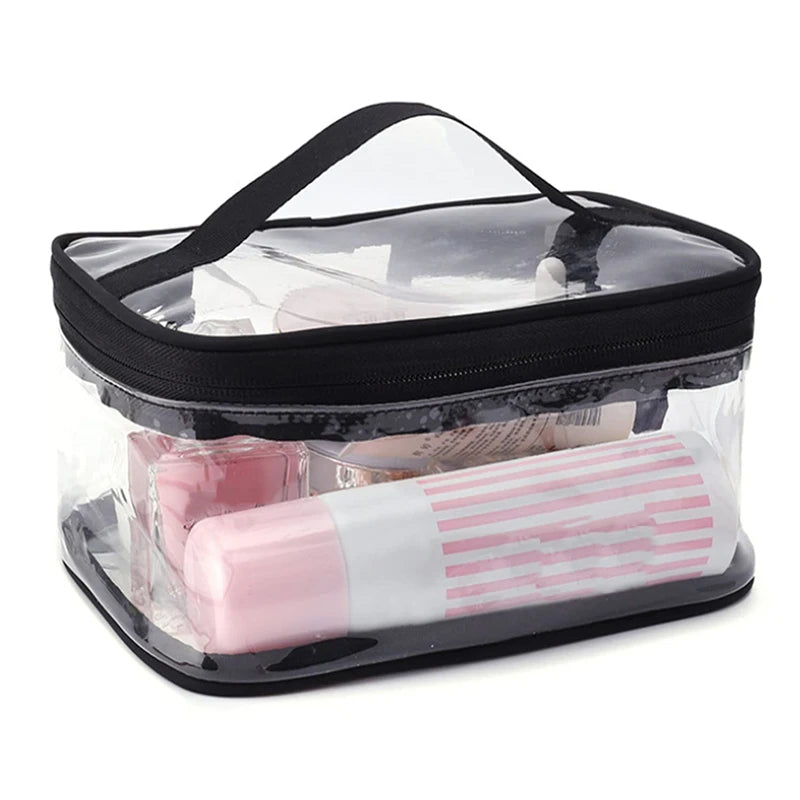 Valerie | Zippered Waterproof Clear Travel Makeup Cosmetic Toiletry Bag