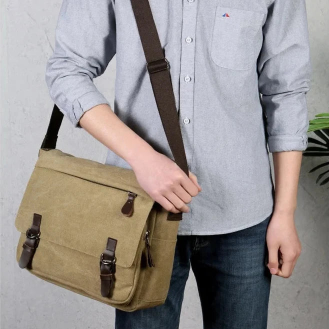 Jacob | Rugged Canvas Men's Crossbody Messenger Bag