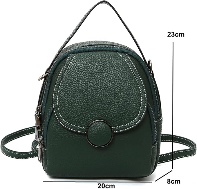 Ava | Mini Flap Leather Crossbody Sling Handbag Backpack with Top Handle