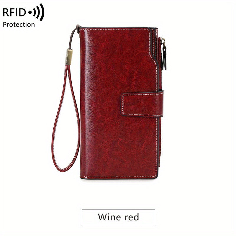 RFID-Secure Travel Wallet | Multi-Slot Vintage Clutch