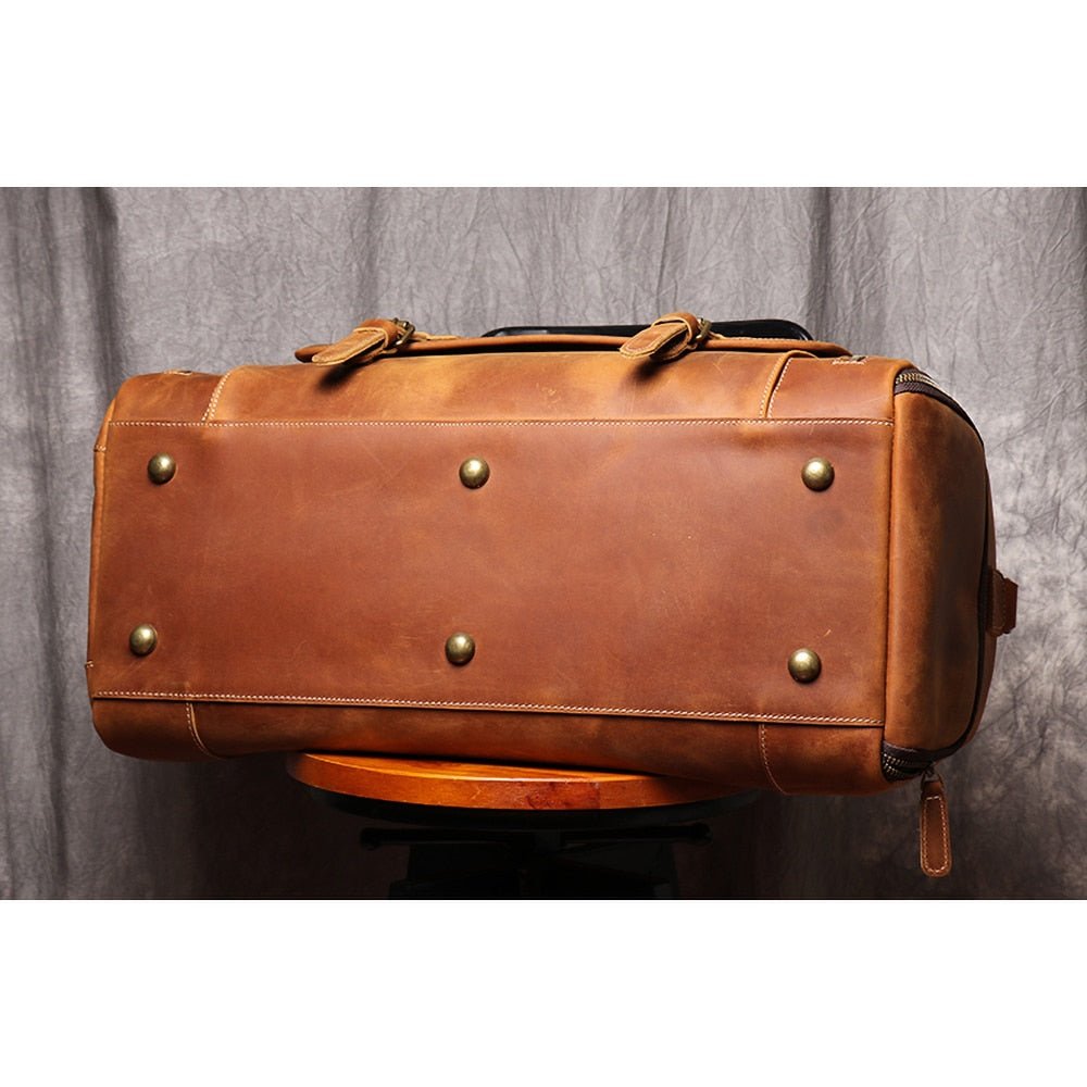 Adem | Overnight Weekender Travel Garment Leather Duffle Bag