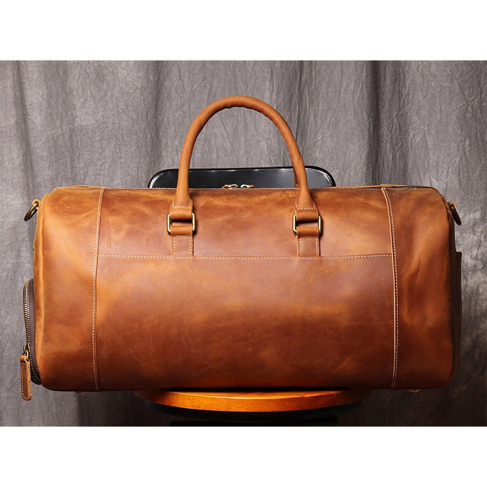 Adem | Overnight Weekender Travel Garment Leather Duffle Bag