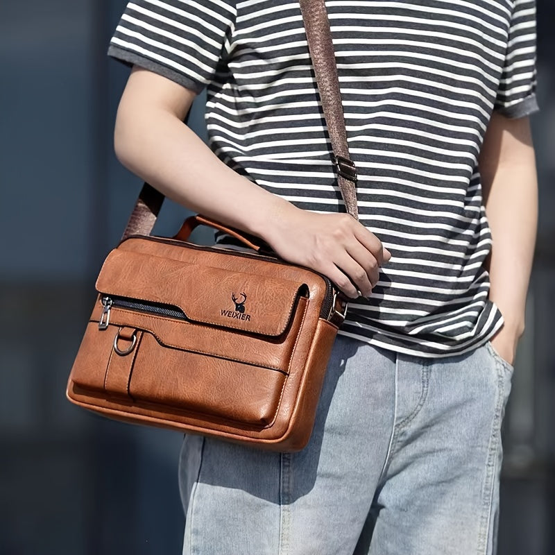 Hugo | Stylish Leather Small Crossbody Messenger Bag