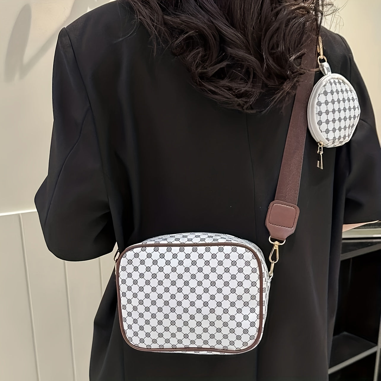 Beatriz | Geometric Pattern Crossbody Bag Set