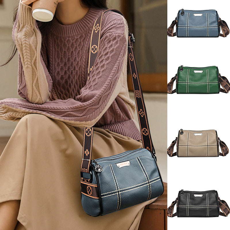 Amelia | Compact Triple-Zip Crossbody Bag