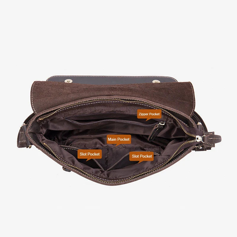 Sean | Leather Laptop Crossbody Shoulder Bag